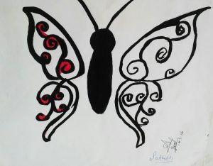 sathish butterfly art at akshaya